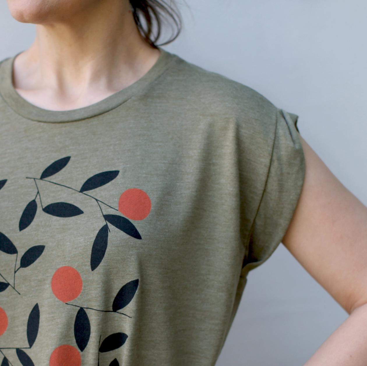 •CITRUS SEASON• viscose blend muscle tee