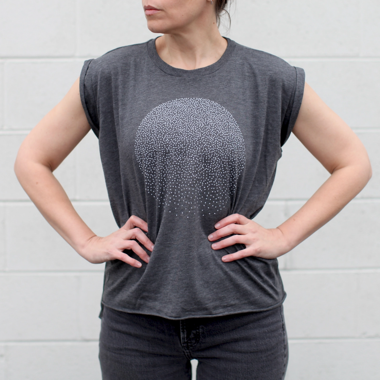 •FULL MOON• viscose blend muscle tee