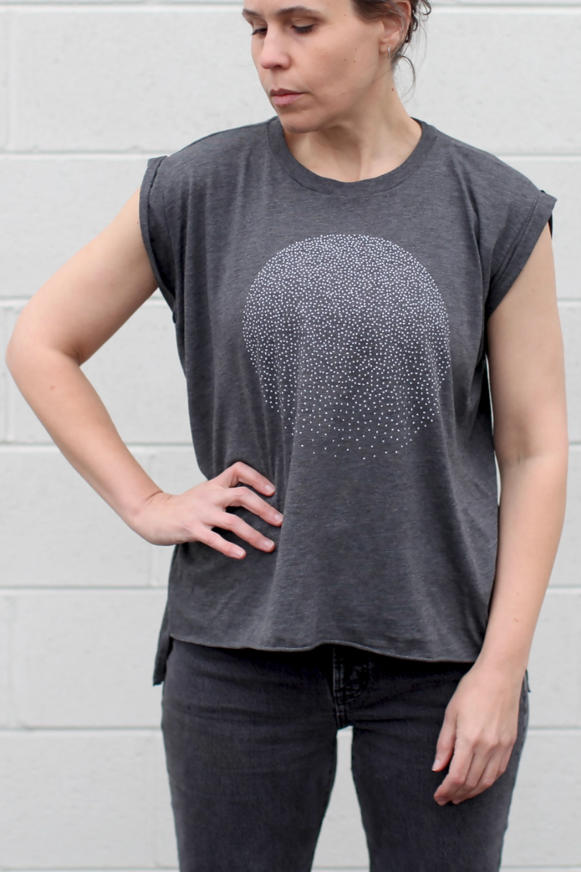 •FULL MOON• viscose blend muscle tee (USA)