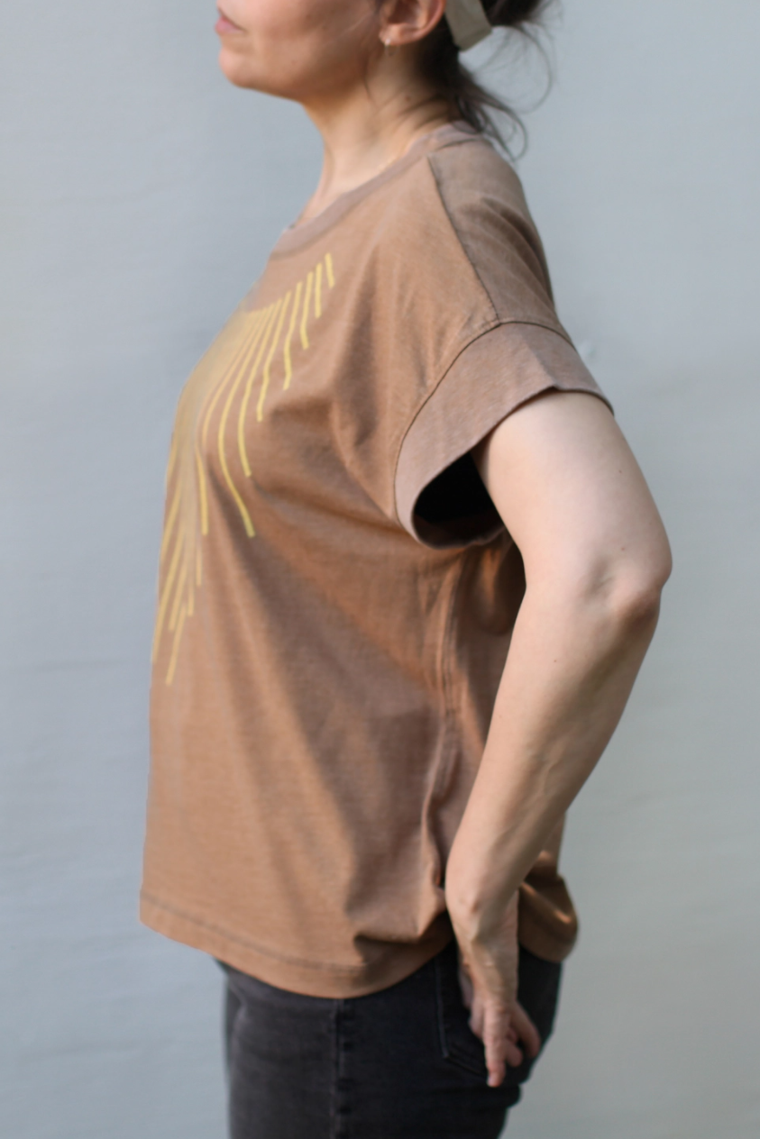 •SUN COLLAR• cotton blend boxy tee (USA)