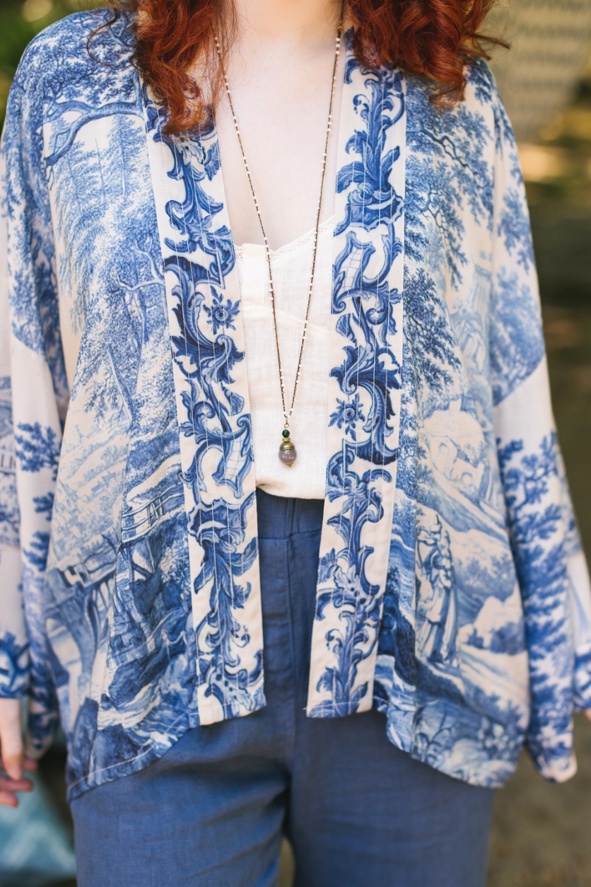 •LET THE LIGHT IN• cropped bamboo cardigan