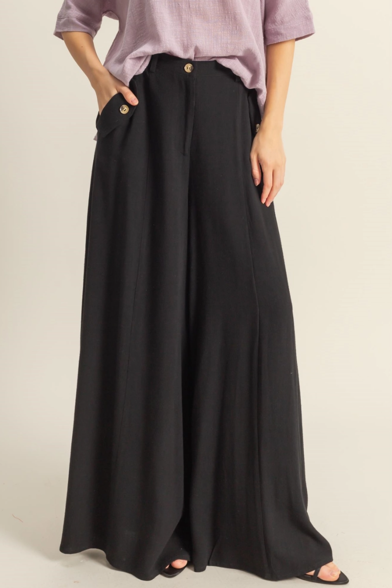•ADRIAN• wide leg linen blend pants