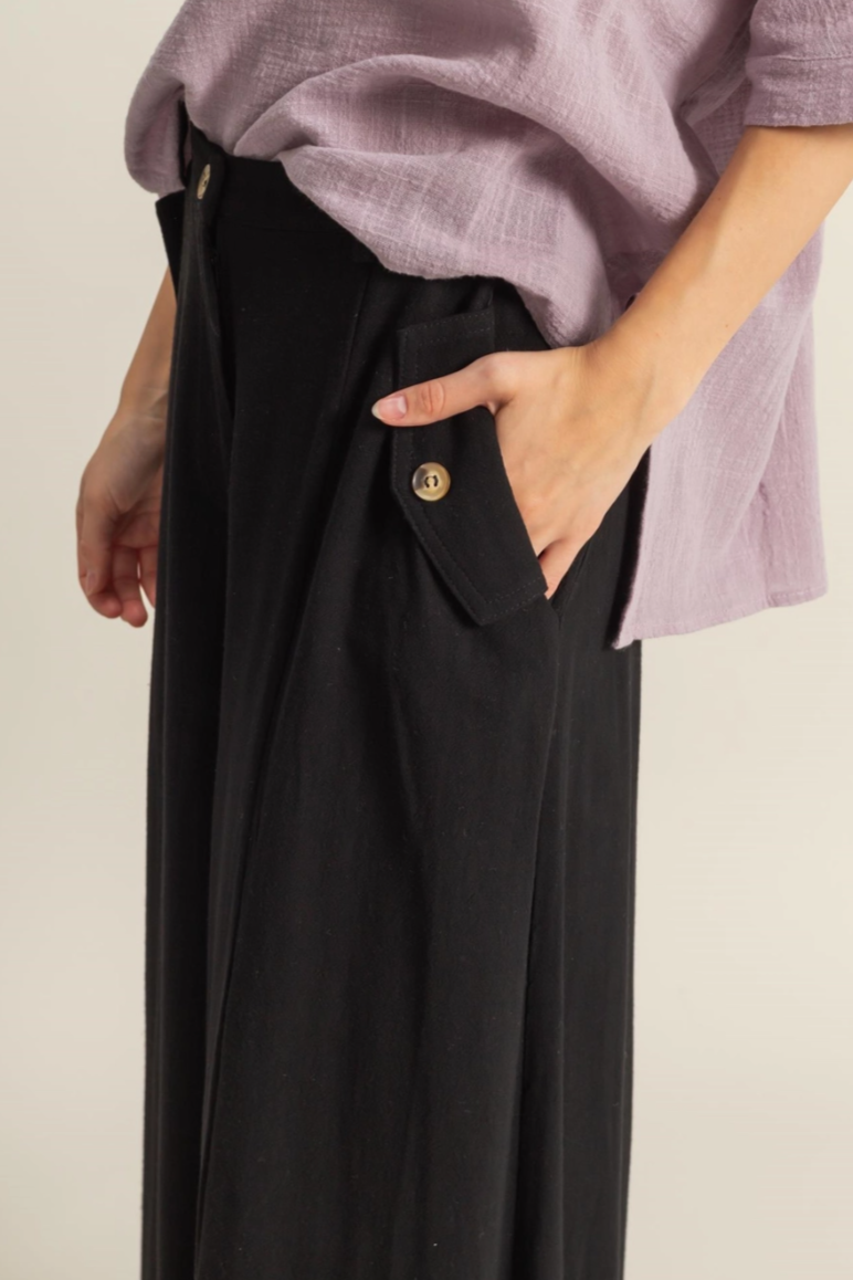•ADRIAN• wide leg linen blend pants