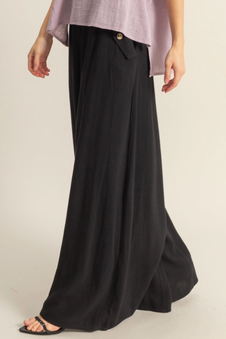 •ADRIAN• wide leg linen blend pants