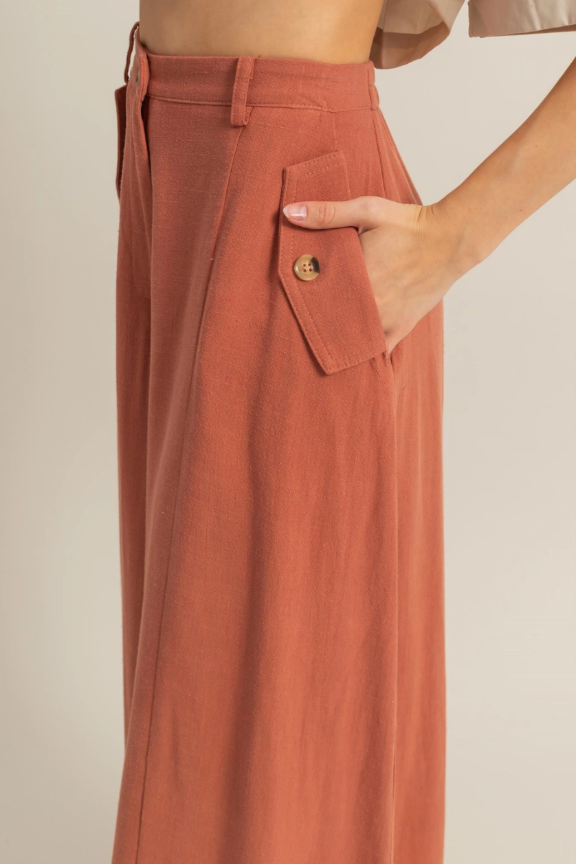 •ADRIAN• wide leg linen blend pants
