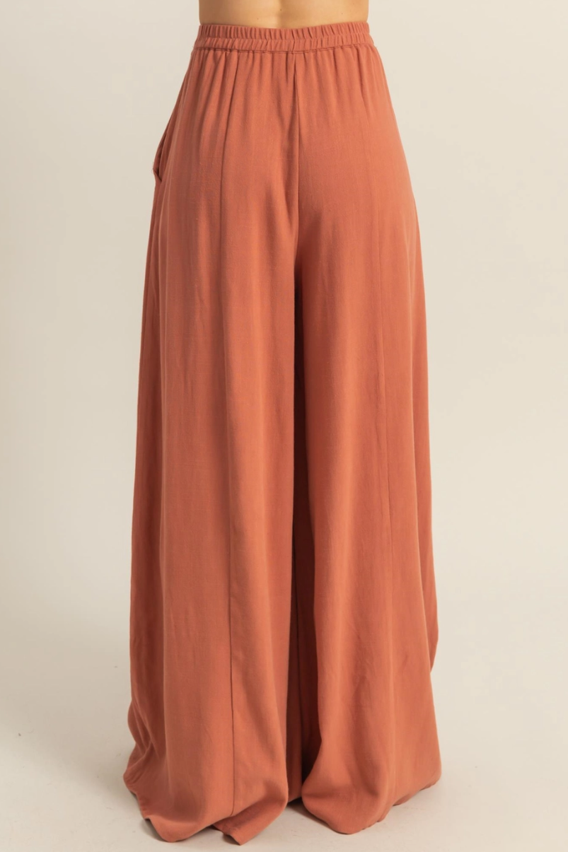 •ADRIAN• wide leg linen blend pants