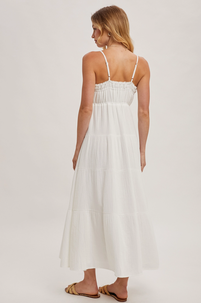 •CATALINA• flowy cotton tiered midi dress