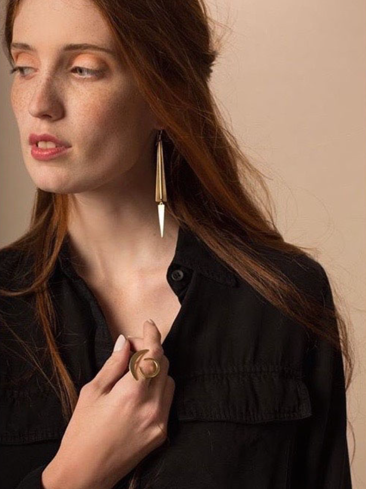 •SEEKER• gold dangle earrings