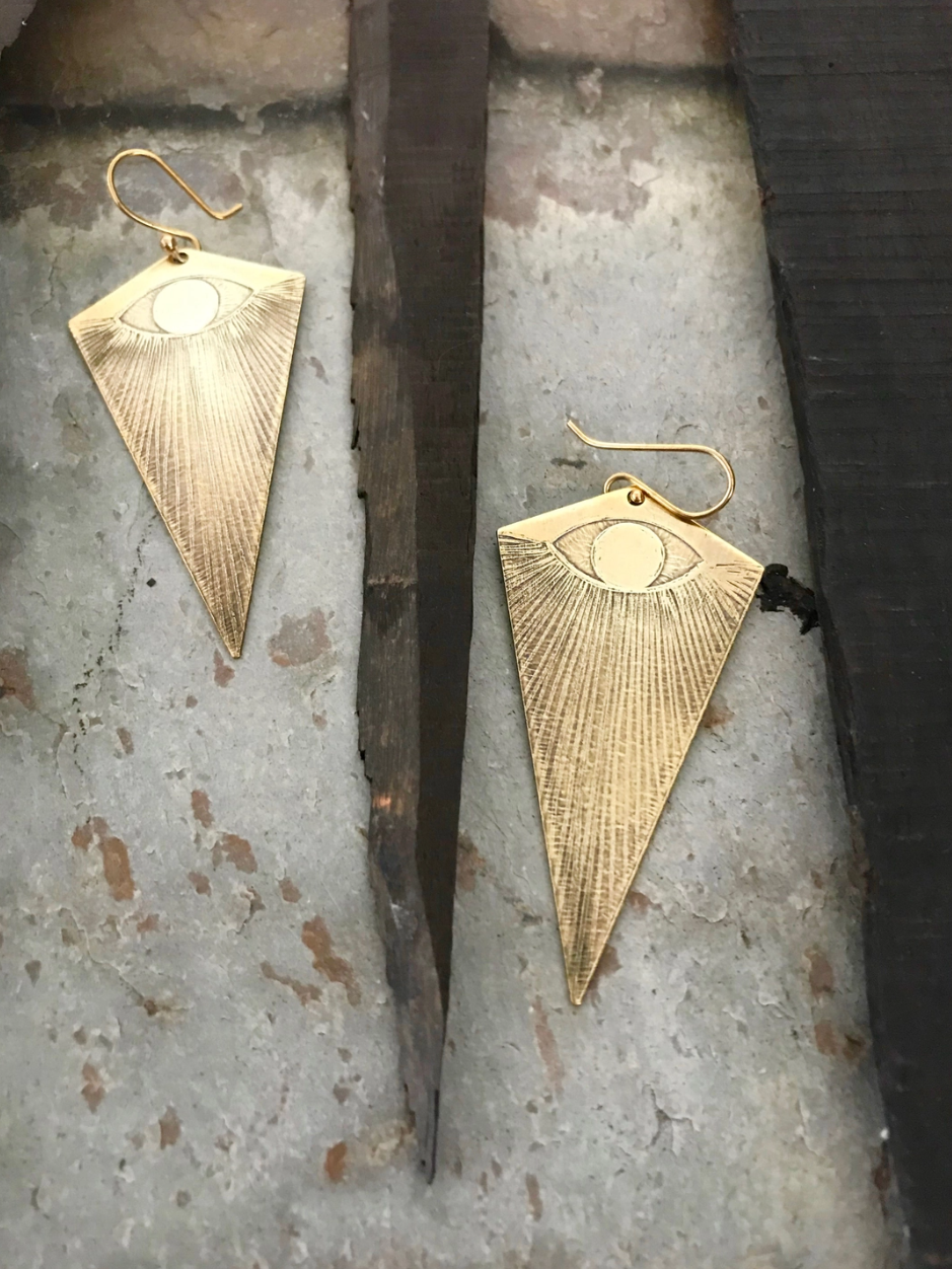 •VISION• gold dangle earrings