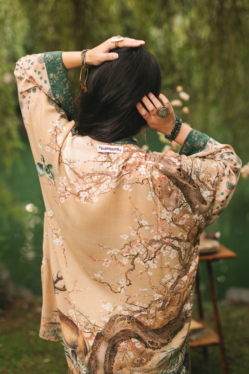 •FABLE• bamboo cardigan with tie