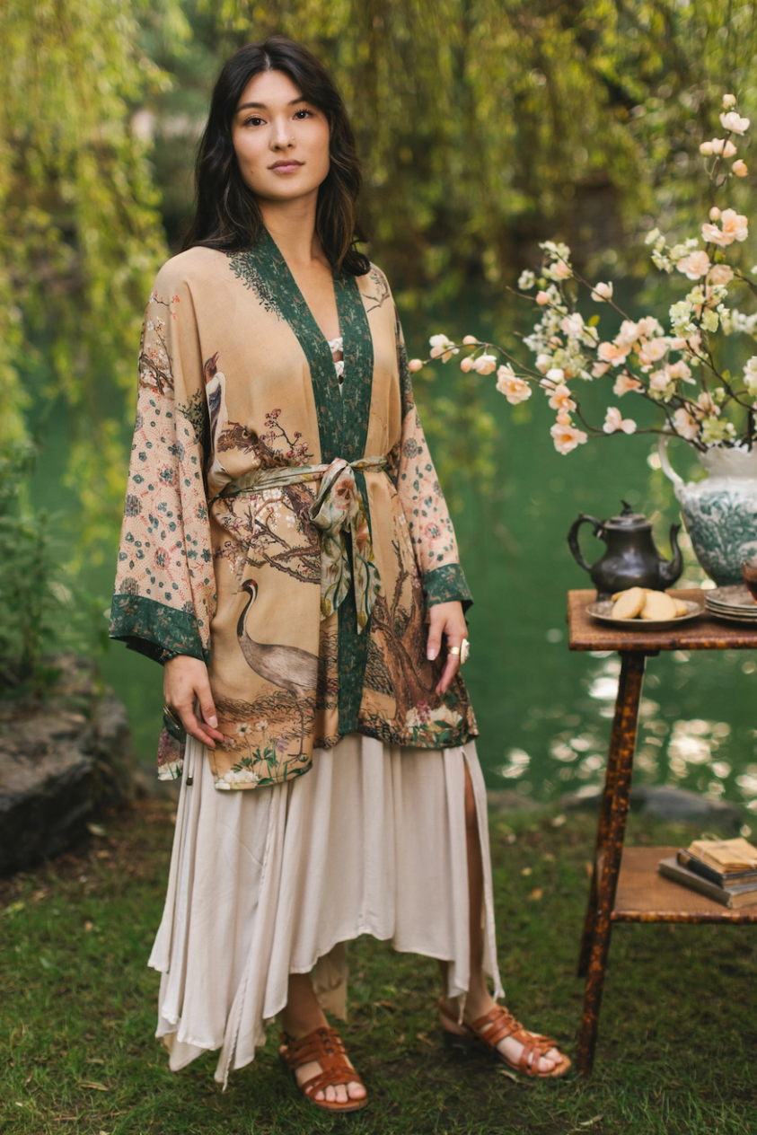 •FABLE• bamboo cardigan with tie