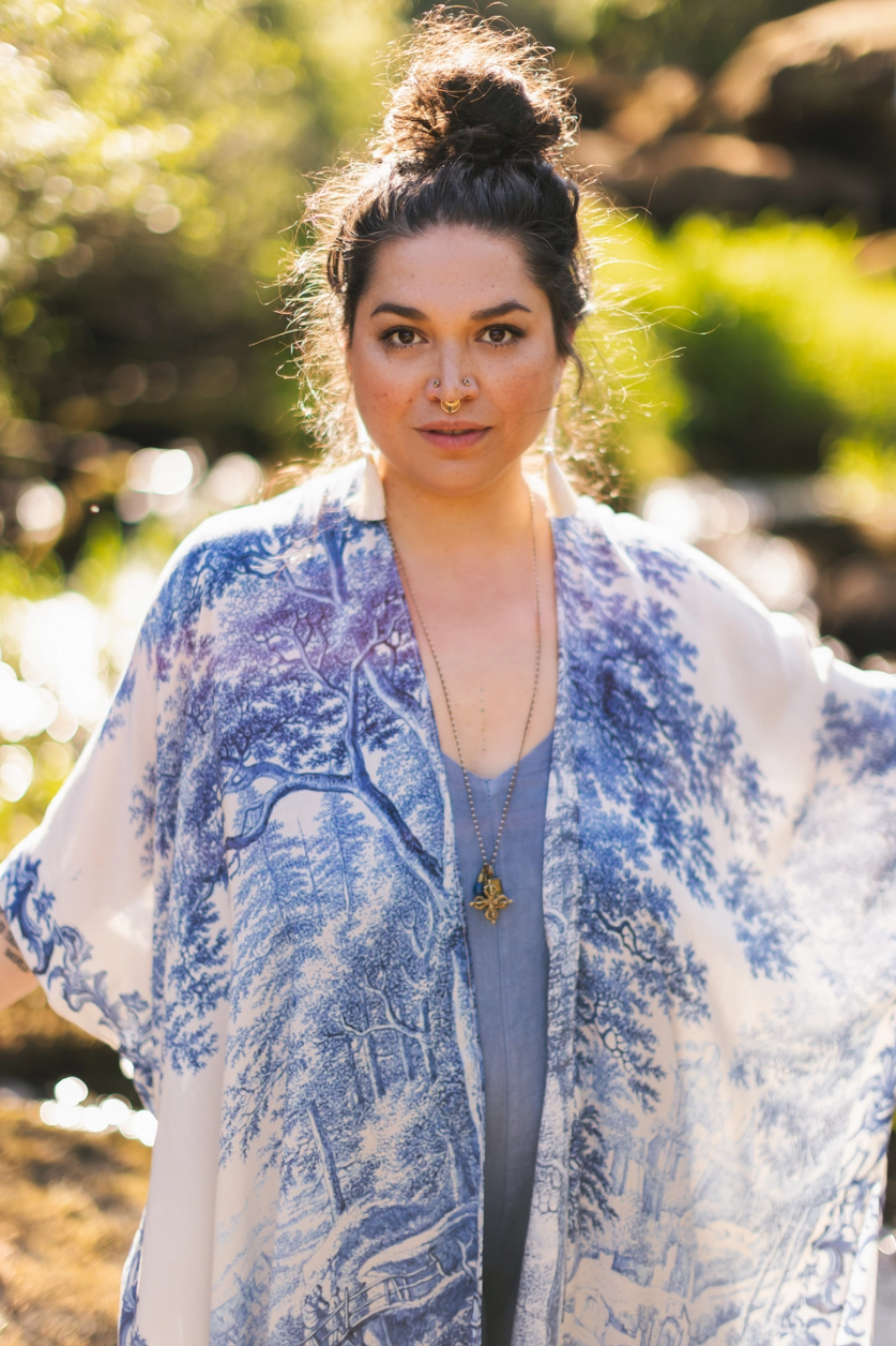 •LET THE LIGHT IN• ruana style bamboo cardigan