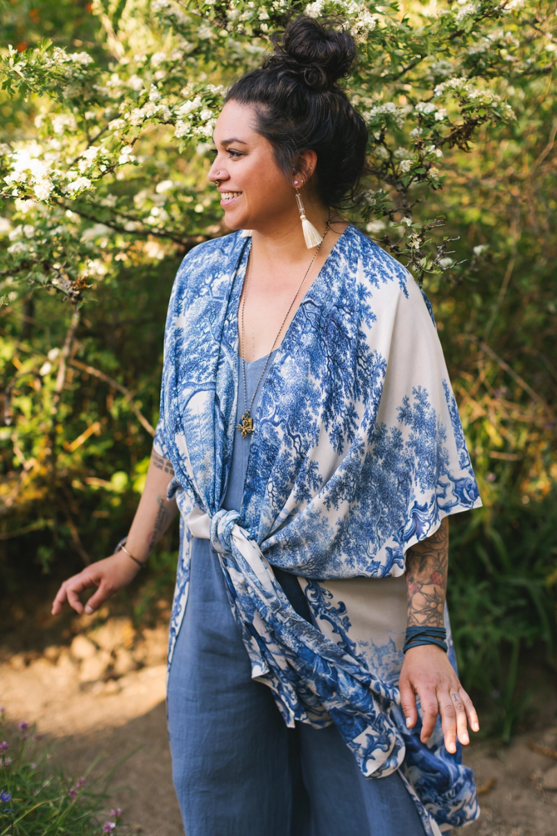 •LET THE LIGHT IN• ruana style bamboo cardigan