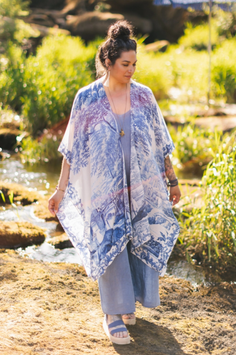 •LET THE LIGHT IN• ruana style bamboo cardigan