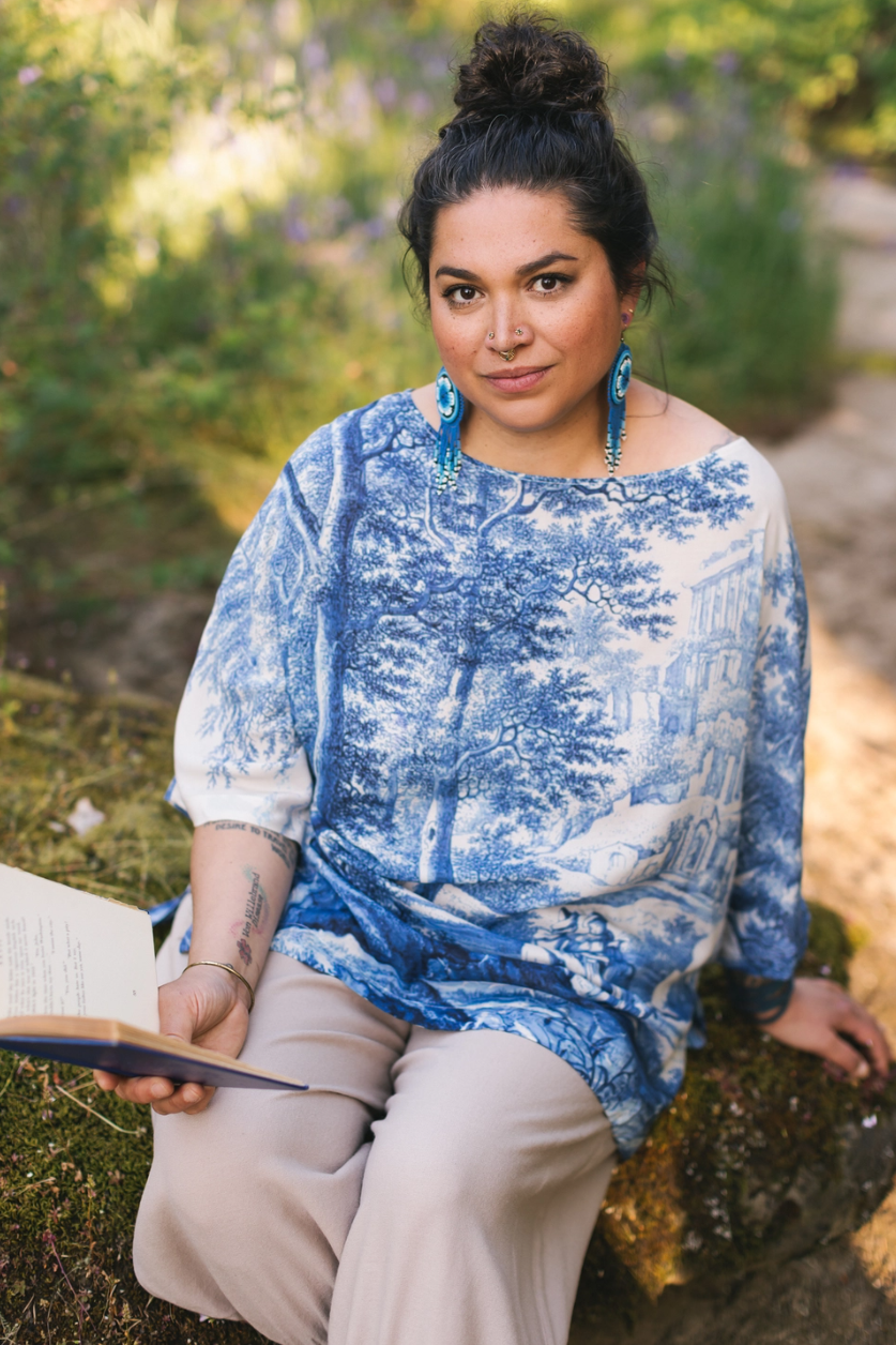 •LET THE LIGHT IN• bamboo tunic tee