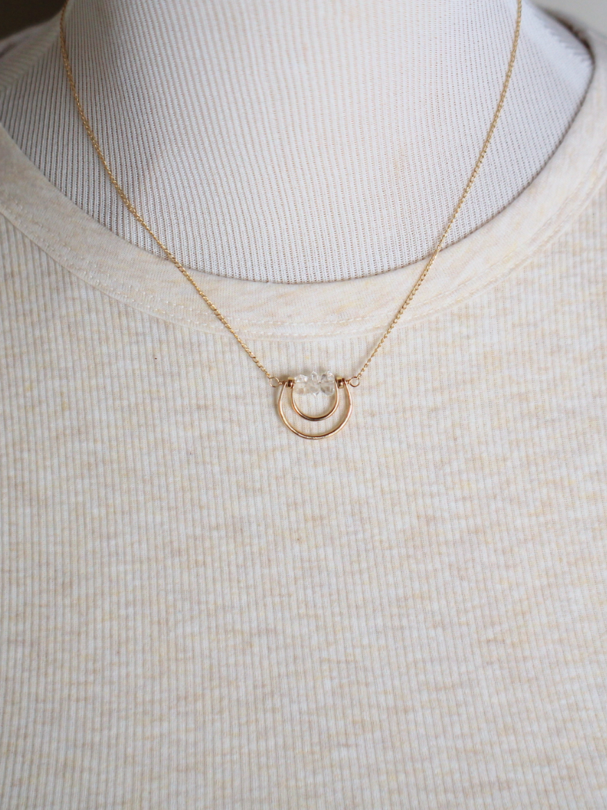 •AURORA• herkimer + gold necklace (various lengths)