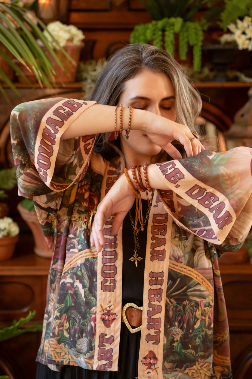•COURAGE, DEAR HEART• cropped bamboo cardigan