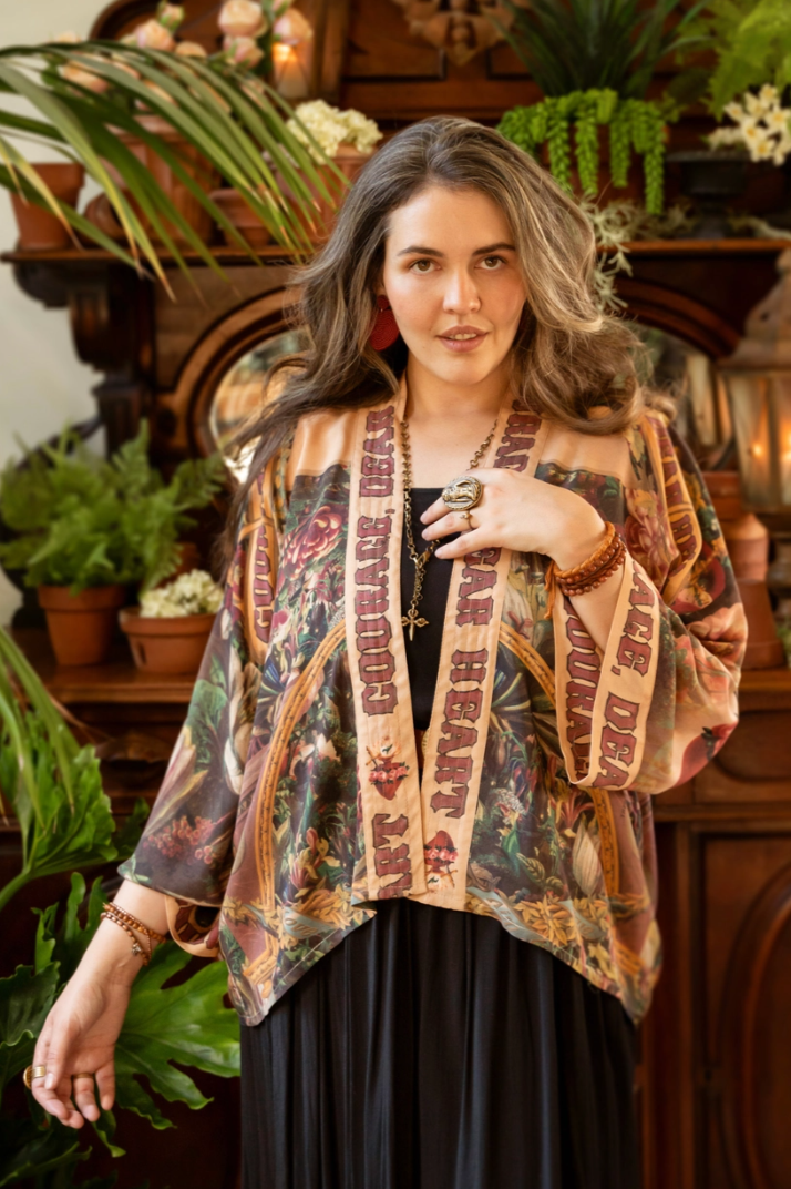 •COURAGE, DEAR HEART• cropped bamboo cardigan