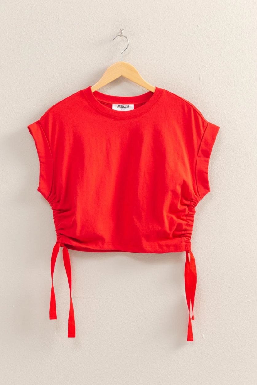 •AVERY• cinched sides cropped top