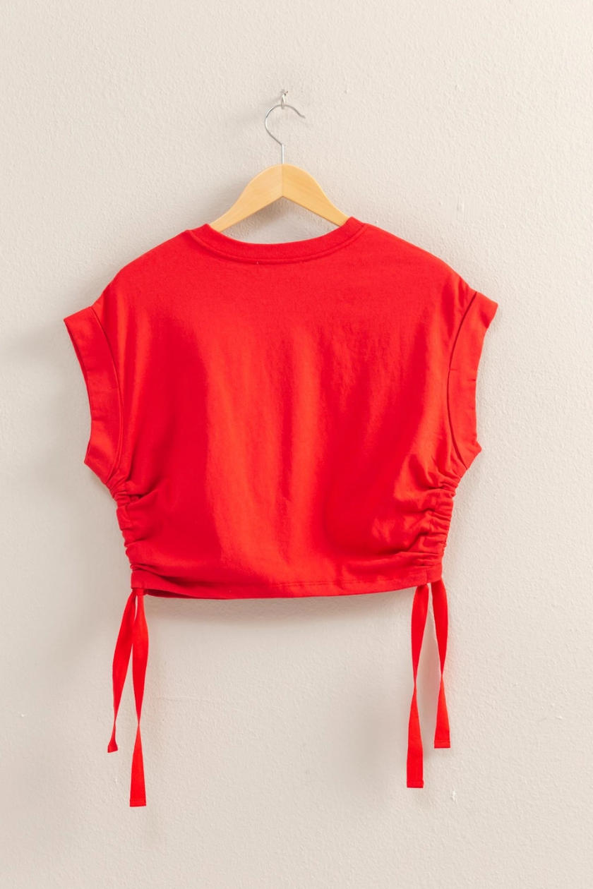 •AVERY• cinched sides cropped top