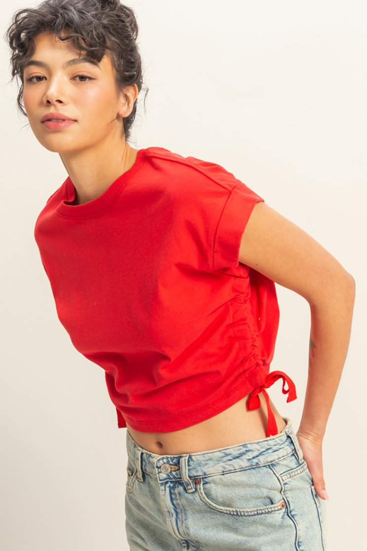 •AVERY• cinched sides cropped top