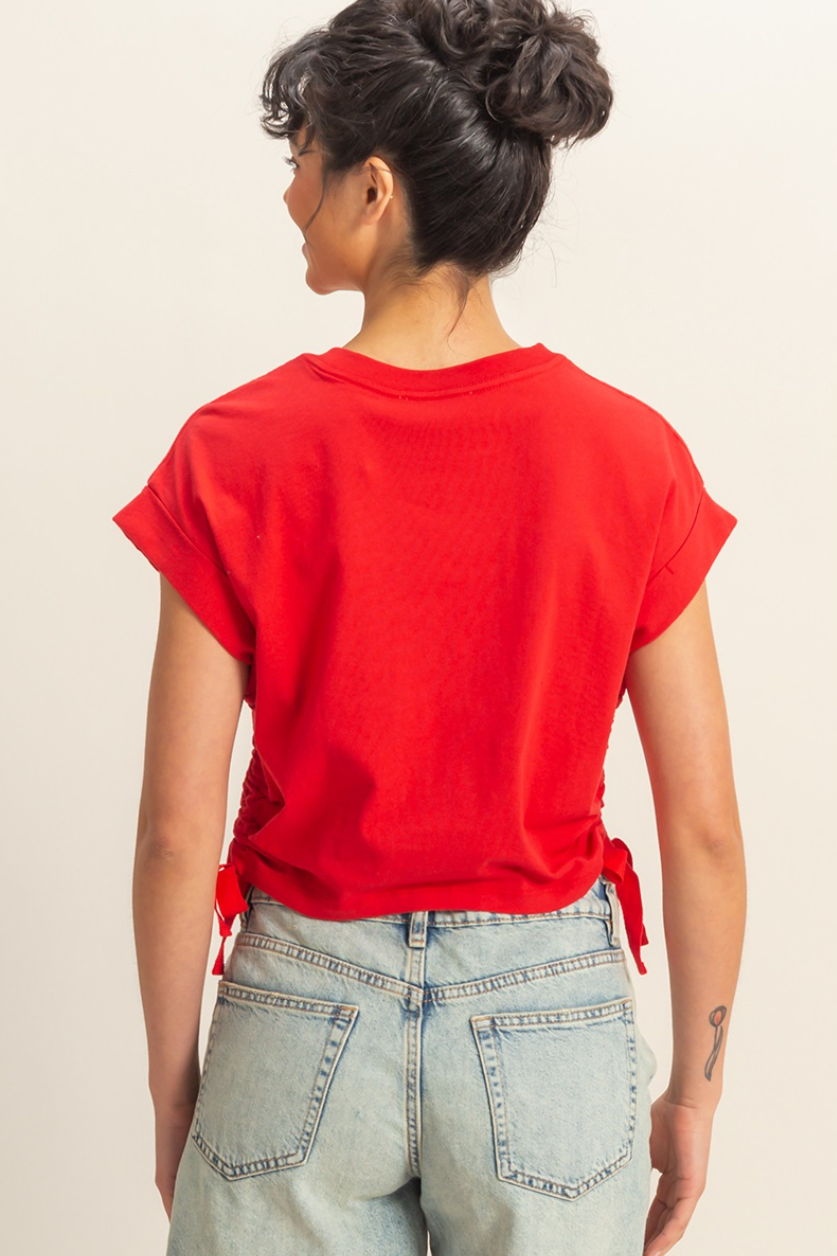 •AVERY• cinched sides cropped top