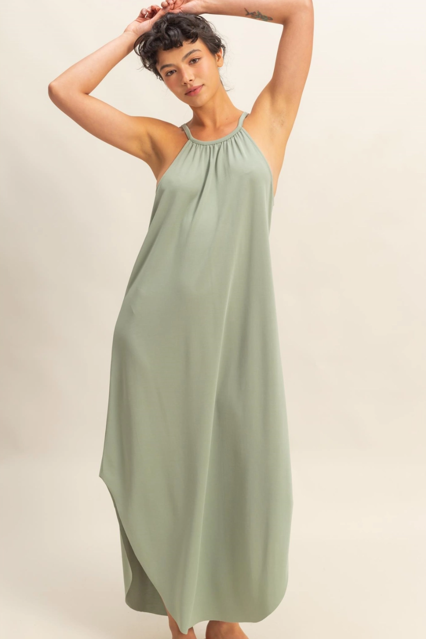 •UNA• modal blend midi dress