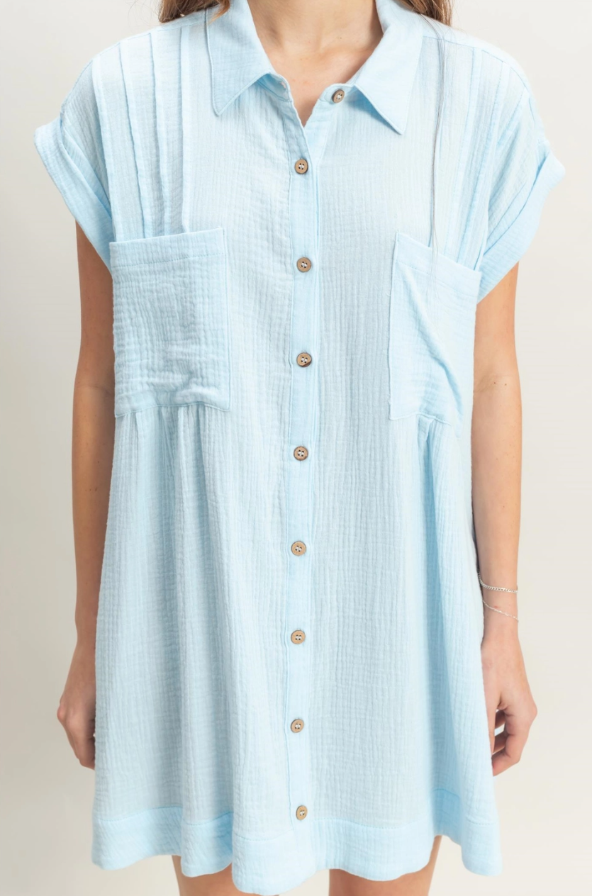 •TATE• crepe tunic shirt / dress