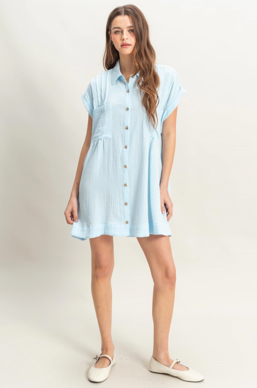 •TATE• crepe tunic shirt / dress