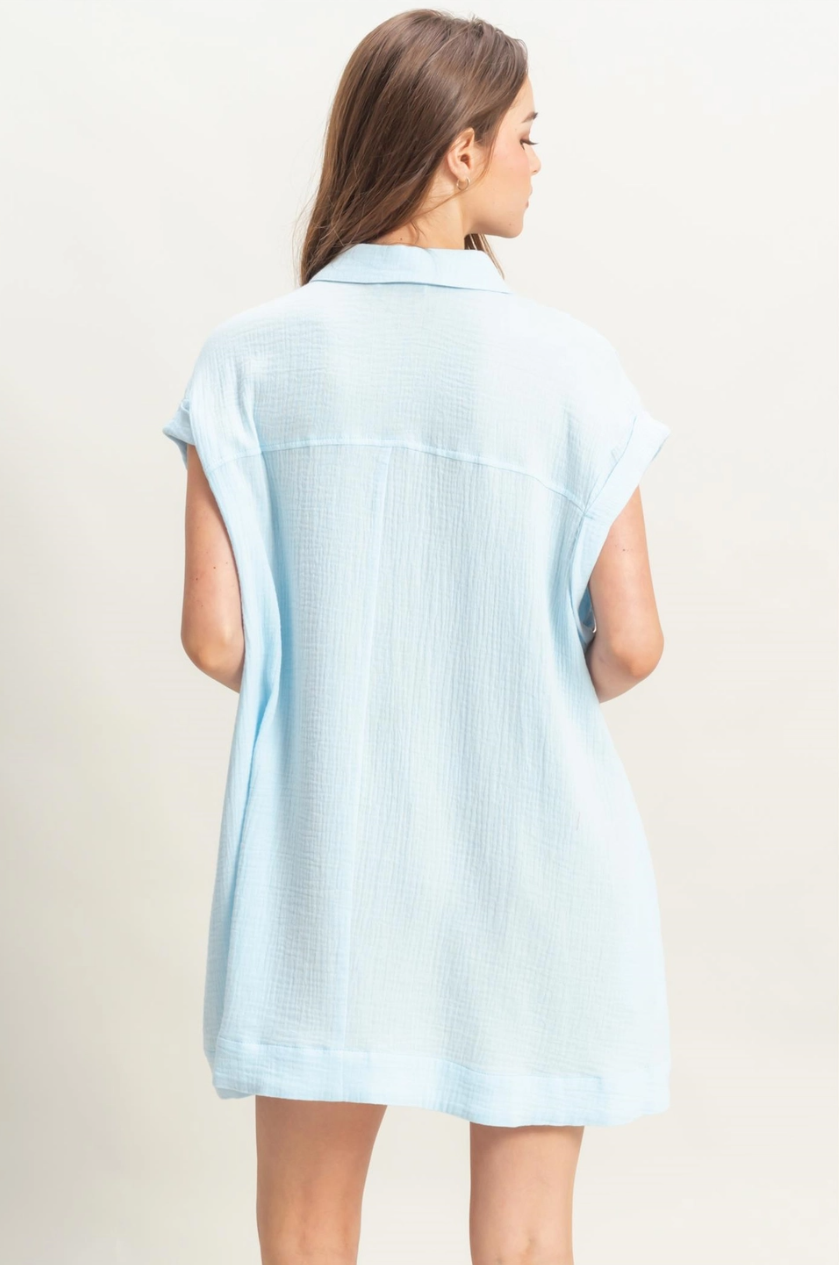 •TATE• crepe tunic shirt / dress