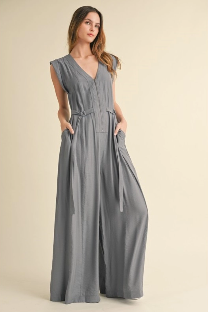 •AVIVA• wide leg utility jumpsuit