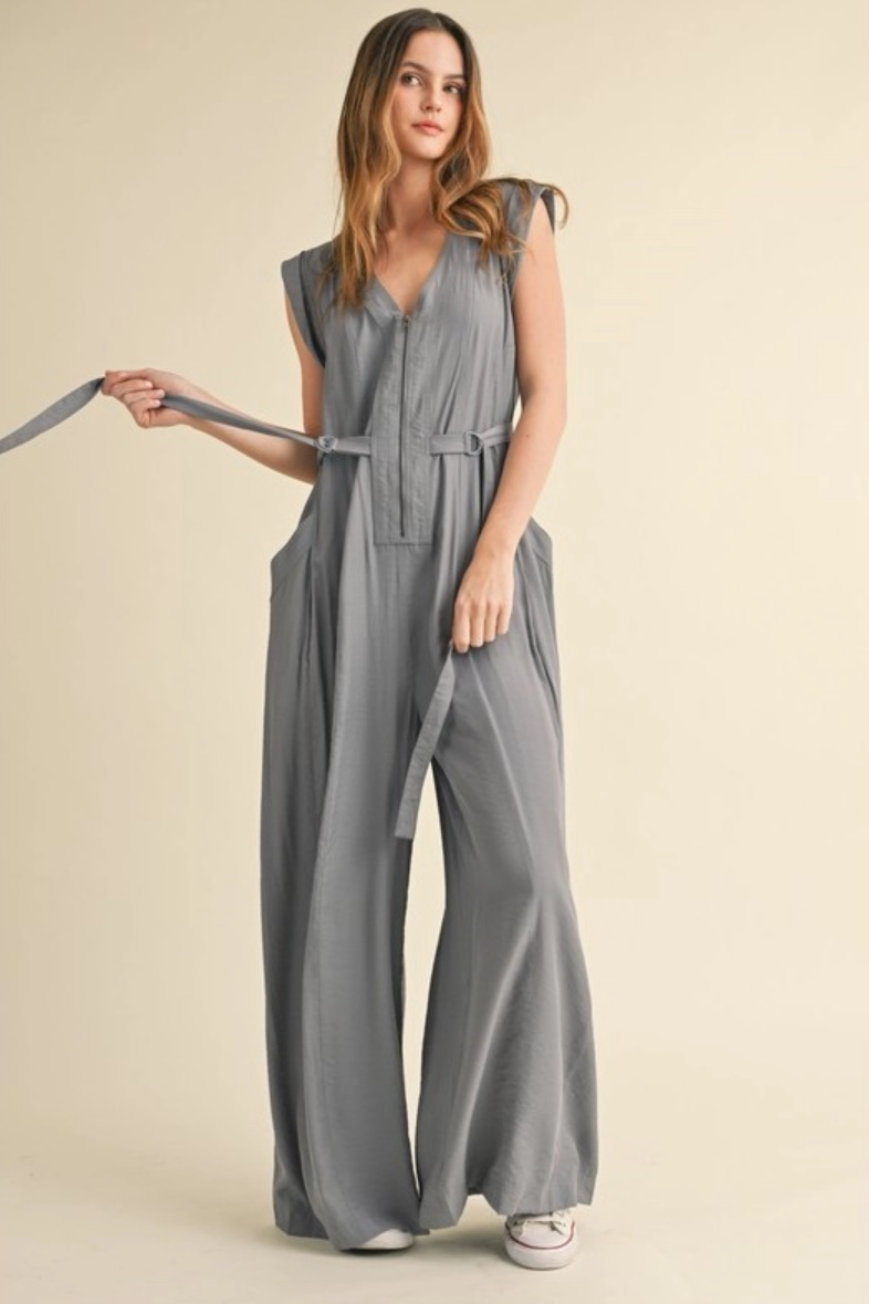 •AVIVA• wide leg utility jumpsuit