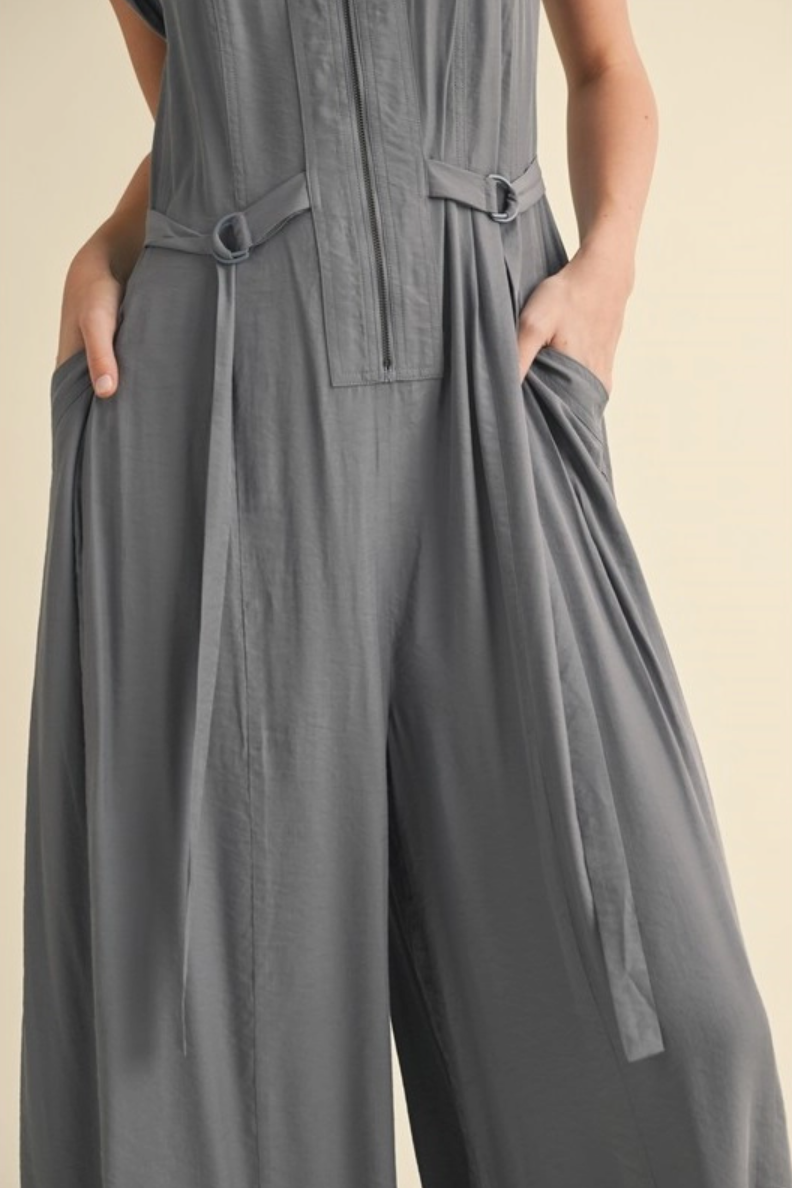 •AVIVA• wide leg utility jumpsuit
