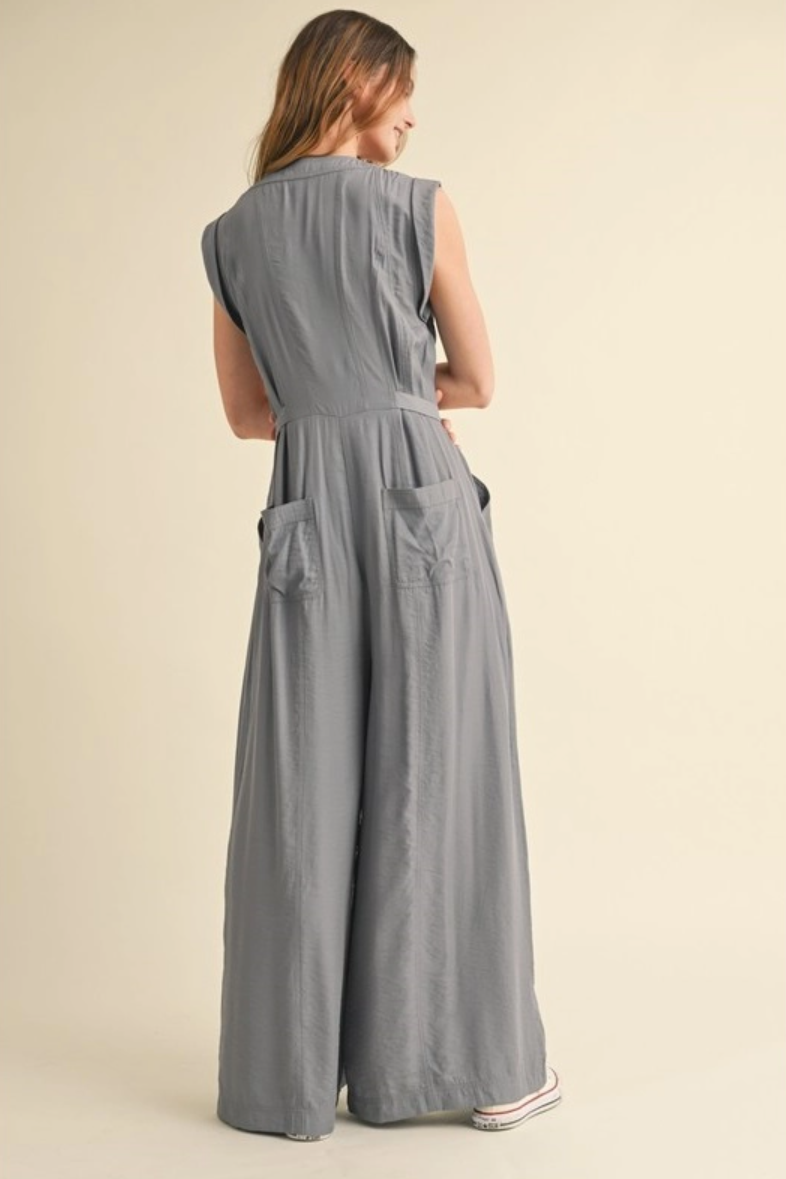 •AVIVA• wide leg utility jumpsuit