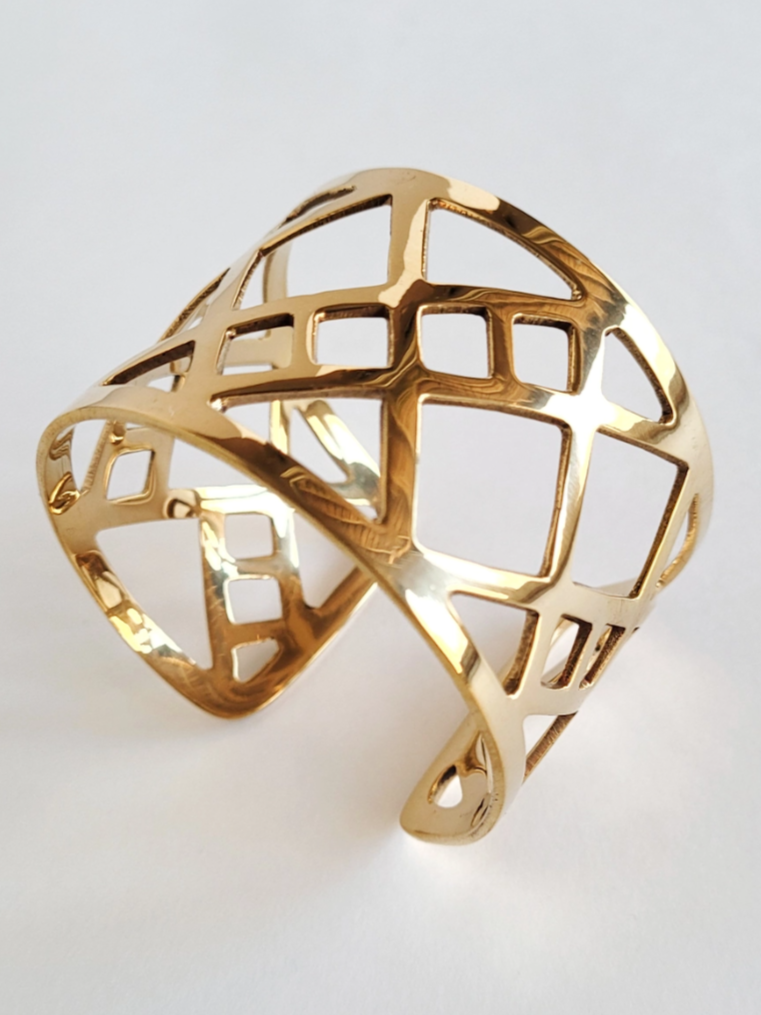 •LATTICE• brass bracelet