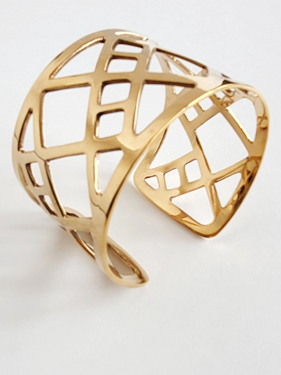 •LATTICE• brass bracelet