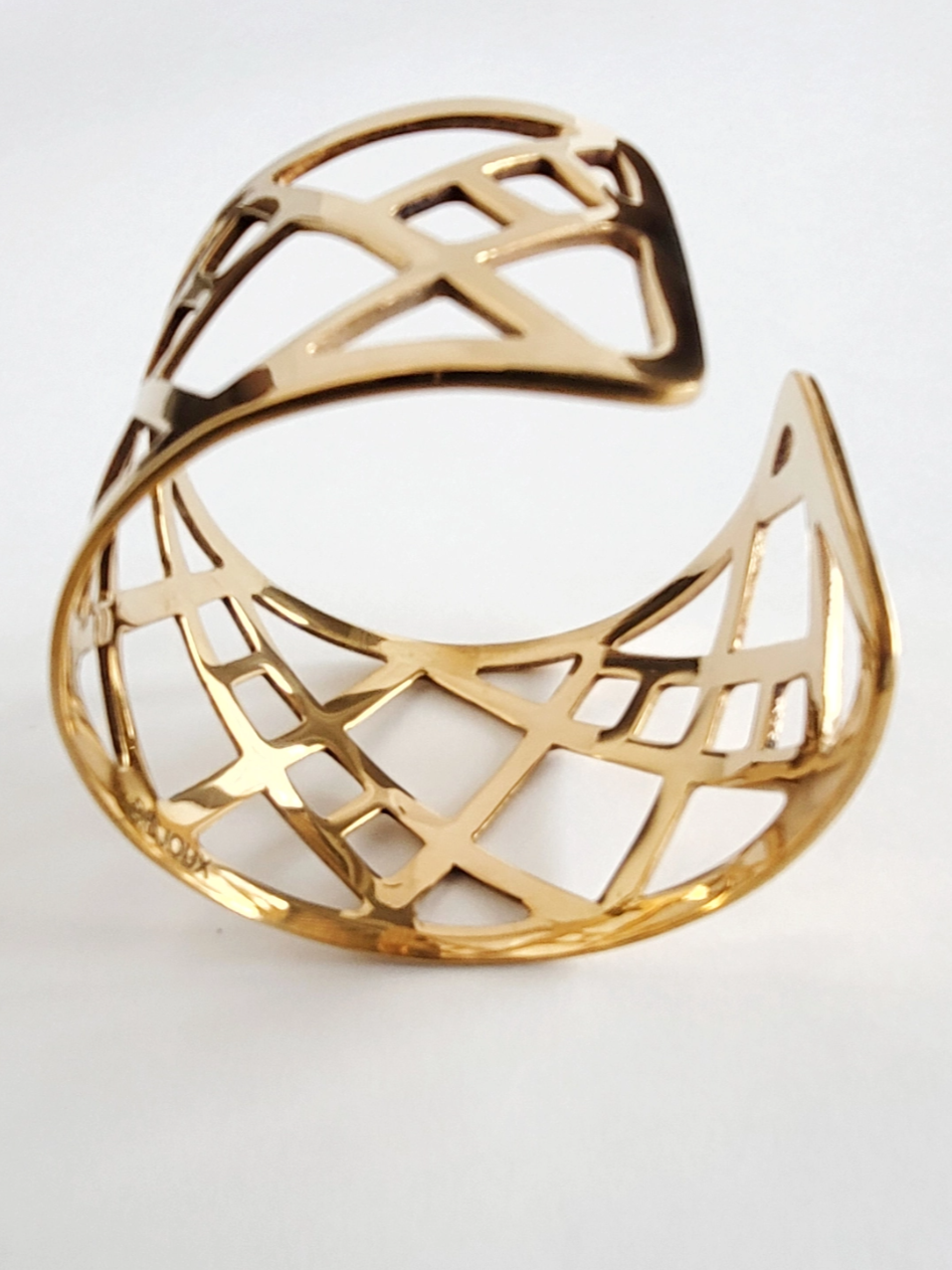 •LATTICE• brass bracelet