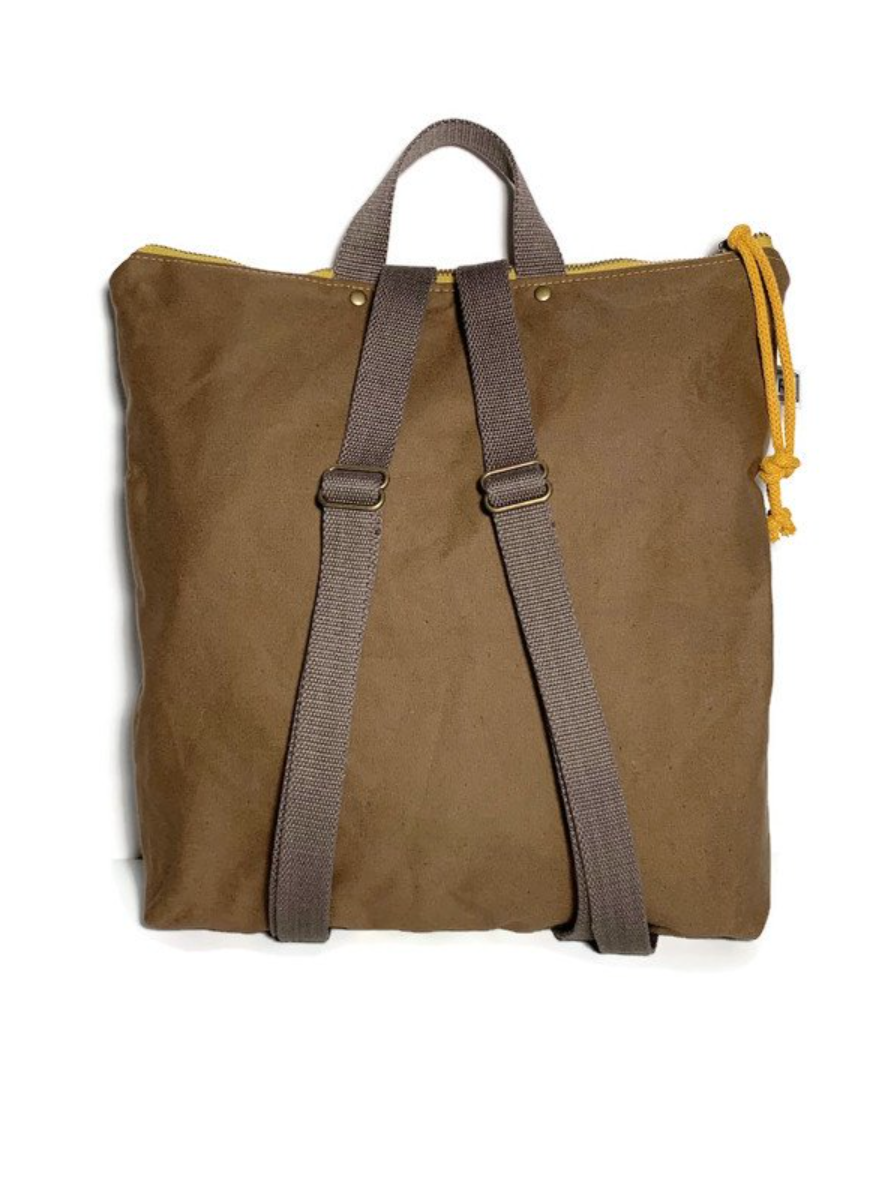 •BACKPACK - CONEFLOWER• waxed canvas bag
