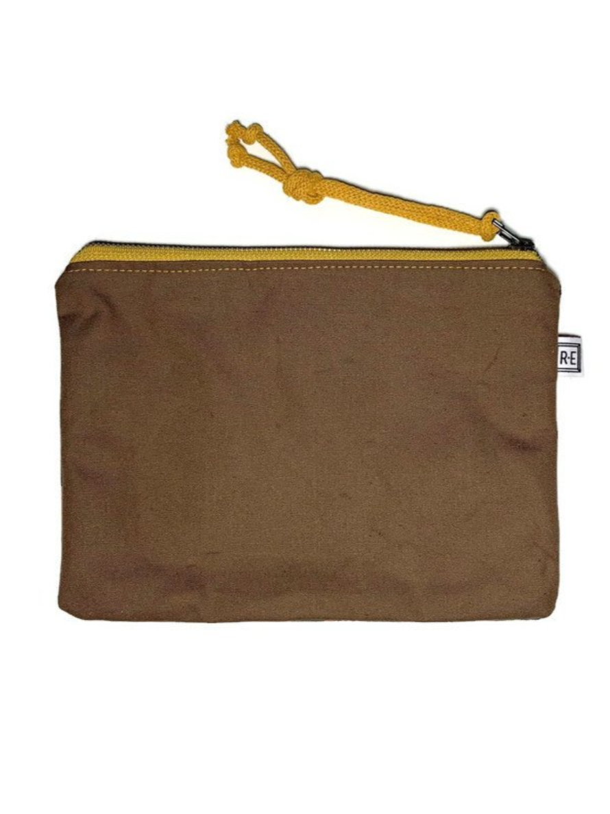 •COSMETIC POUCH - AMANITA• waxed canvas bag