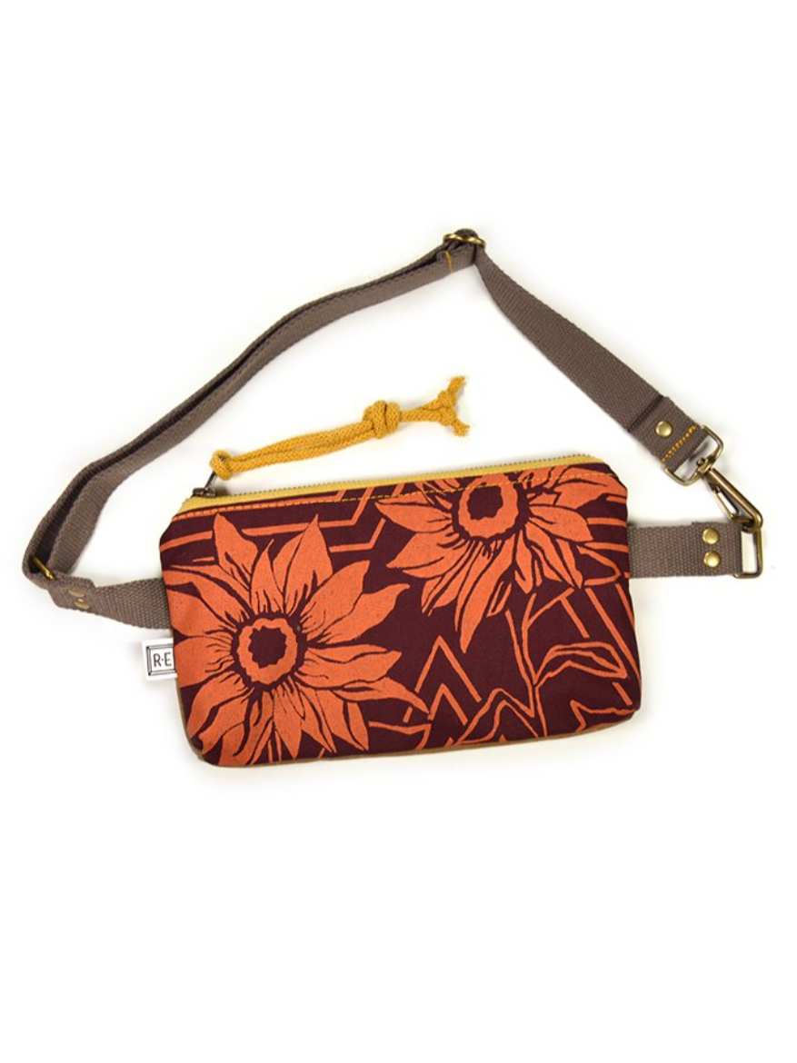 •MIDI PACK - SUNFLOWER• waxed canvas fanny/crossbody