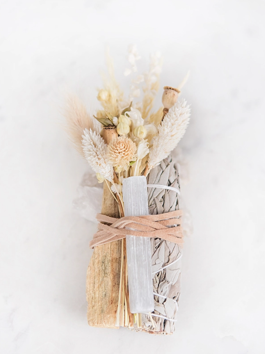•SELENITE - MASTER HEALER• smudge stick bundle