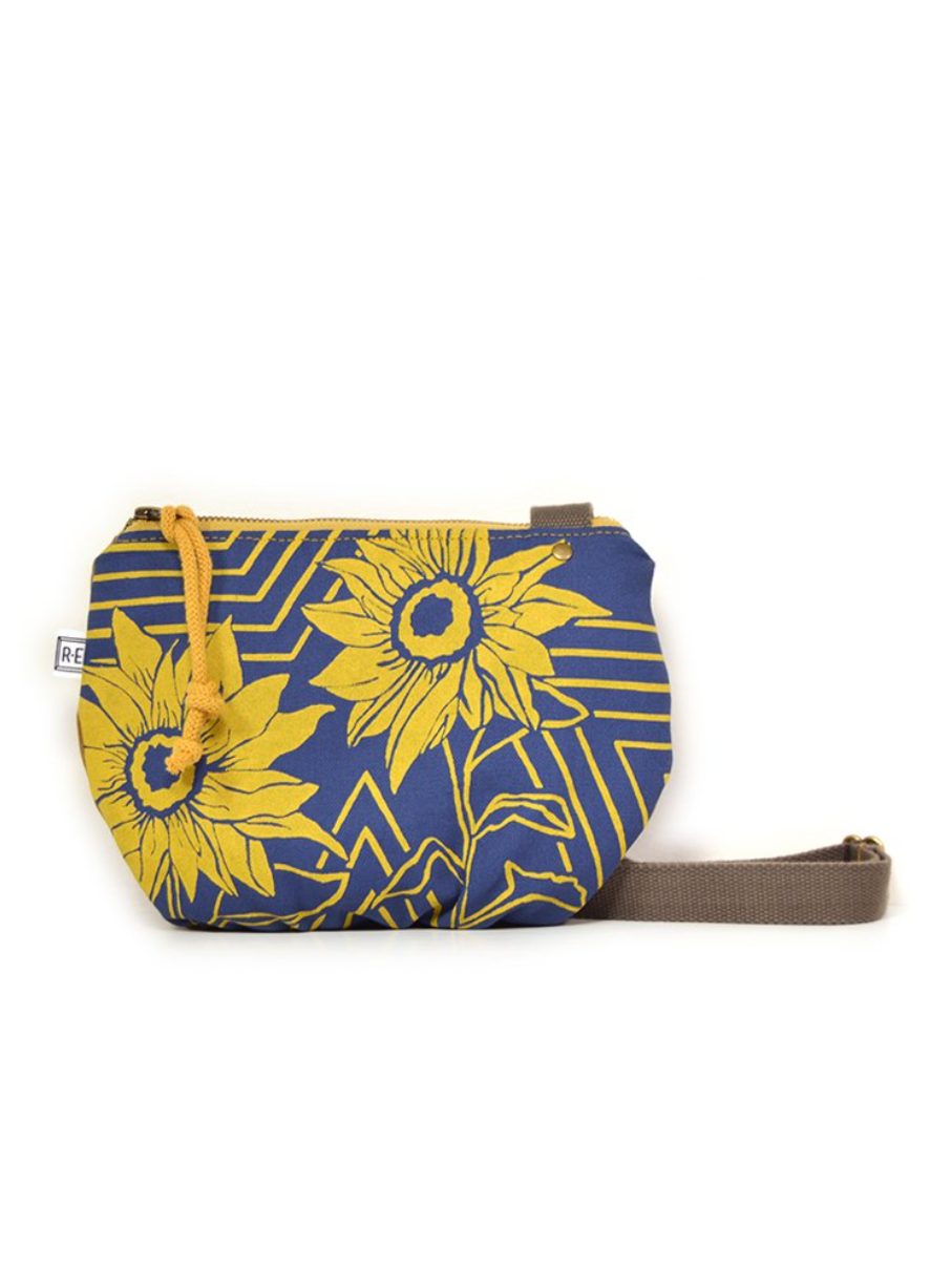 •DATE PURSE - SUNFLOWER• waxed canvas crossbody