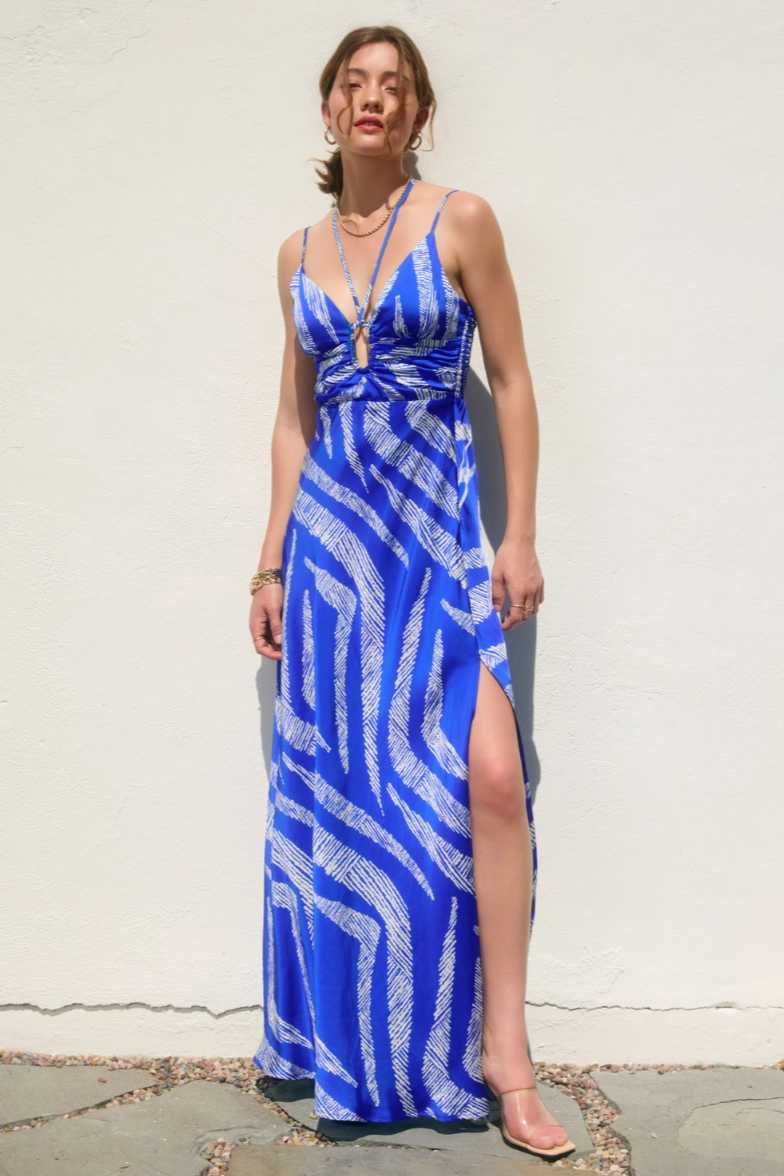 •RIPPLE• halter maxi dress