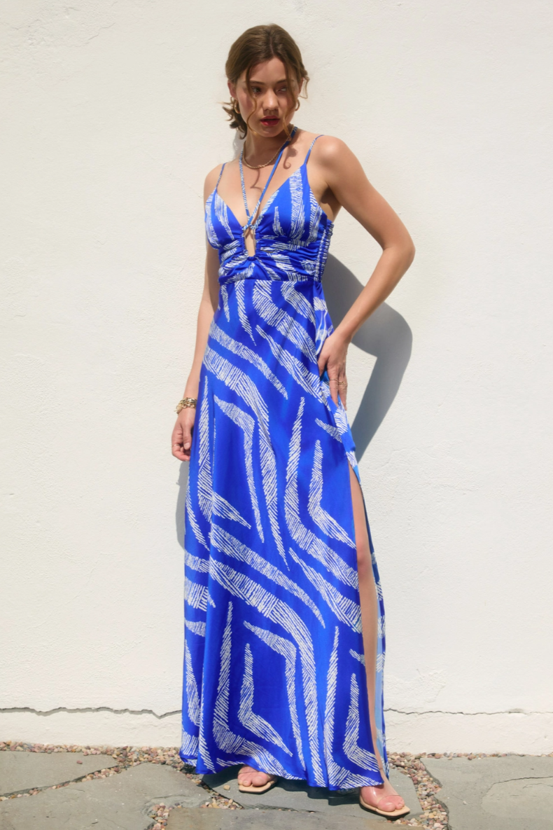 •RIPPLE• halter maxi dress