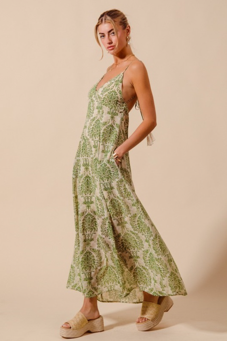 •VERSAILLES• flowy woven maxi dress