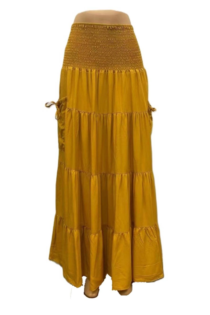 •AUDETTE• tiered maxi skirt