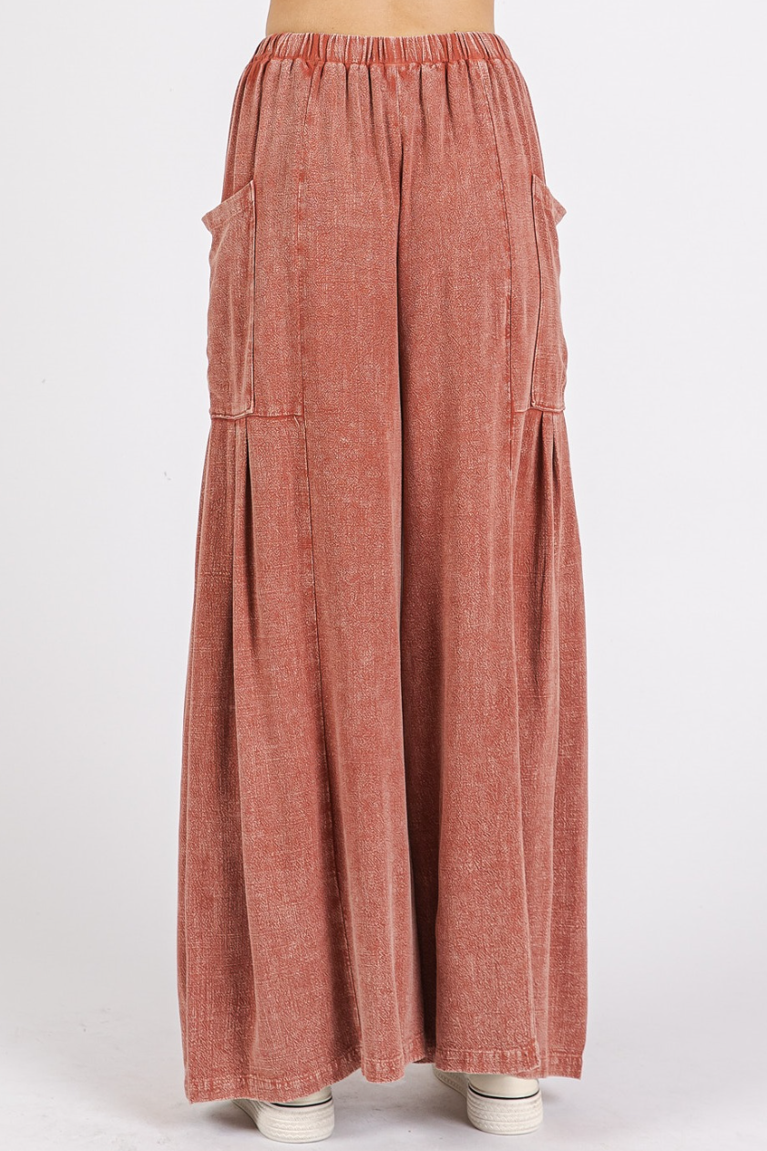 •ZENDAYA• wide leg linen blend pants