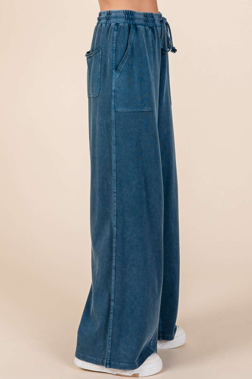 •PIPER• wide leg french terry pants