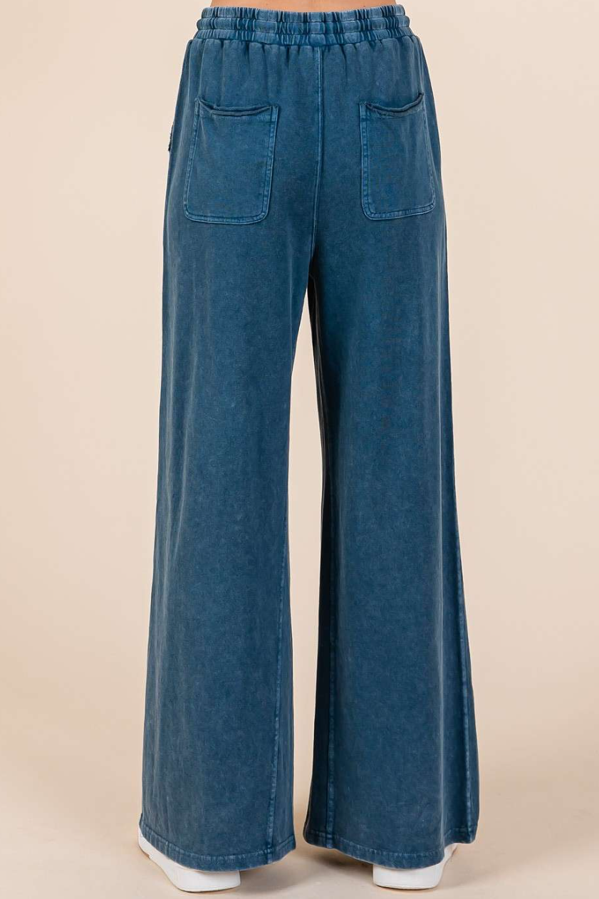 •PIPER• wide leg french terry pants