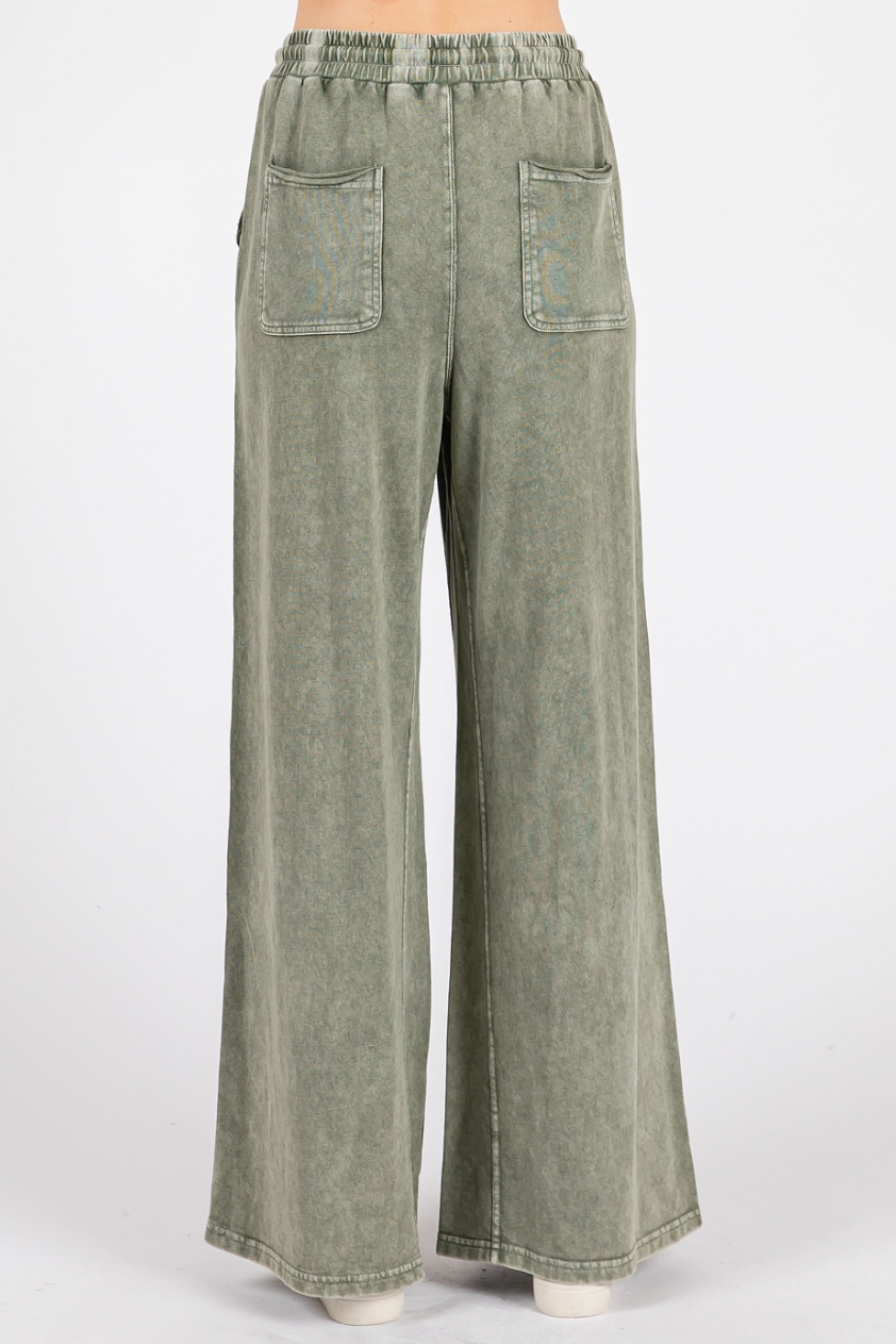 •PIPER• wide leg french terry pants